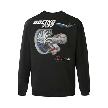 BOEING 737 Men's Oversized Fleece Crew Sweatshirt e-joyer